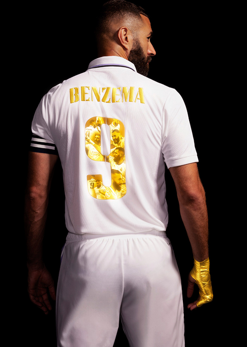 Equipación de Fútbol Niños Real Madrid Karim Benzema 9 Segunda 2019/2020